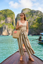 STRIPE WIDE LEG TROUSER