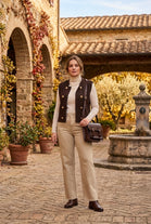 GOLD BUTTON DOUBLE BRESTED KNIT WAISTCOAT