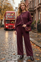 DETAIL GOLD BUTTON SLEEVE LOUNGE SET