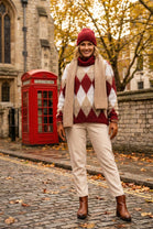 ARGYLE TURTLENECK JUMPER