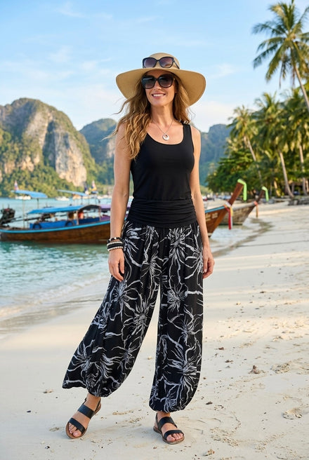 PRINTED HAREM TROUSER