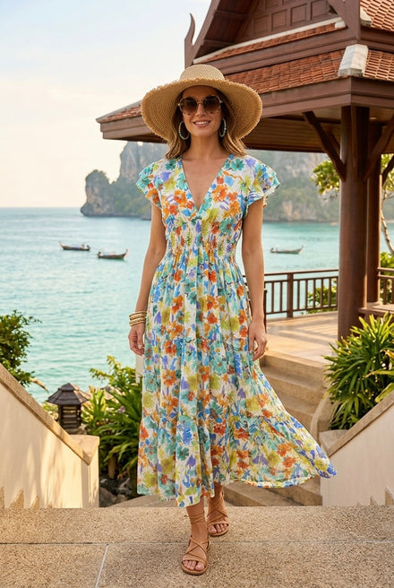 WATER COLOUR FLORAL MAXI(MIXED COLOUR PACK)