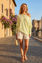 BELLA PATTERN SLEEVE OVERSIZED JUMPER