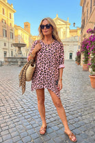 ZIP DETAIL LEOPARD SWEAT