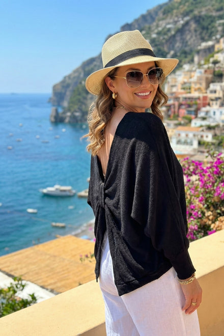 BATWING REVERSIBLE KNOT JUMPER