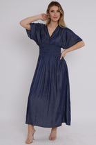GATHERED WAIST DENIM MAXI (8311839260920)