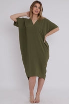 CAP SLEEVE OVERSIZED TUNIC DRESS (8295089930488) (8328924135672)