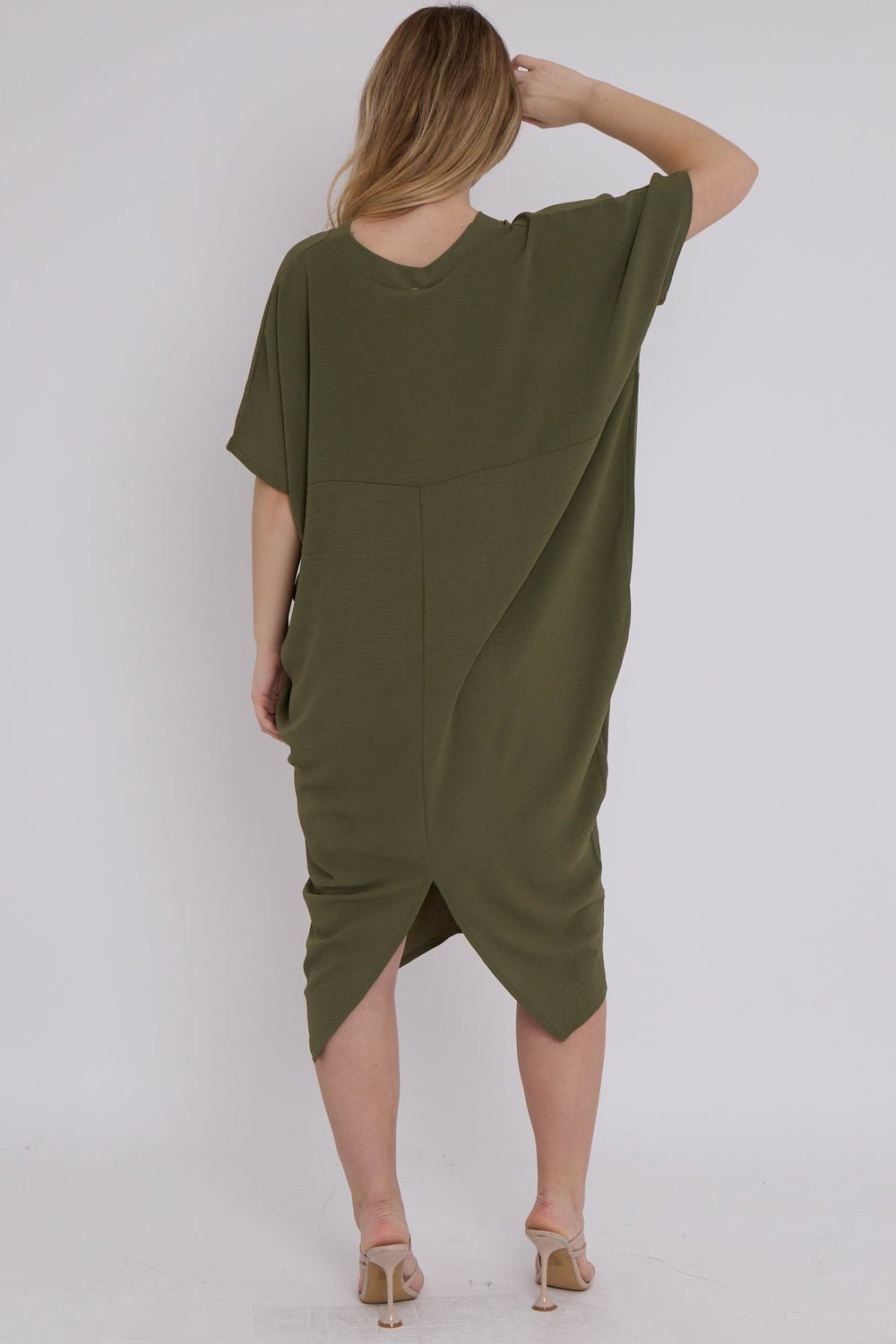 CAP SLEEVE OVERSIZED TUNIC DRESS (8295089930488) (8328924135672)
