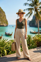 V-NECK SCALLOPED VEST
