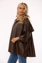 LEATHER OVERSIZED HOODED JACKET (15334235865472)