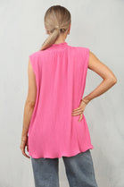 PLEATED HIGH NECK TOP (15134999544192)
