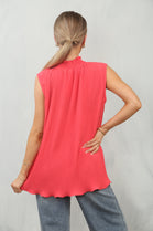 PLEATED HIGH NECK TOP (15134995415424)