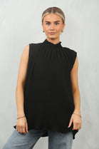 PLEATED HIGH NECK TOP (15134998987136)