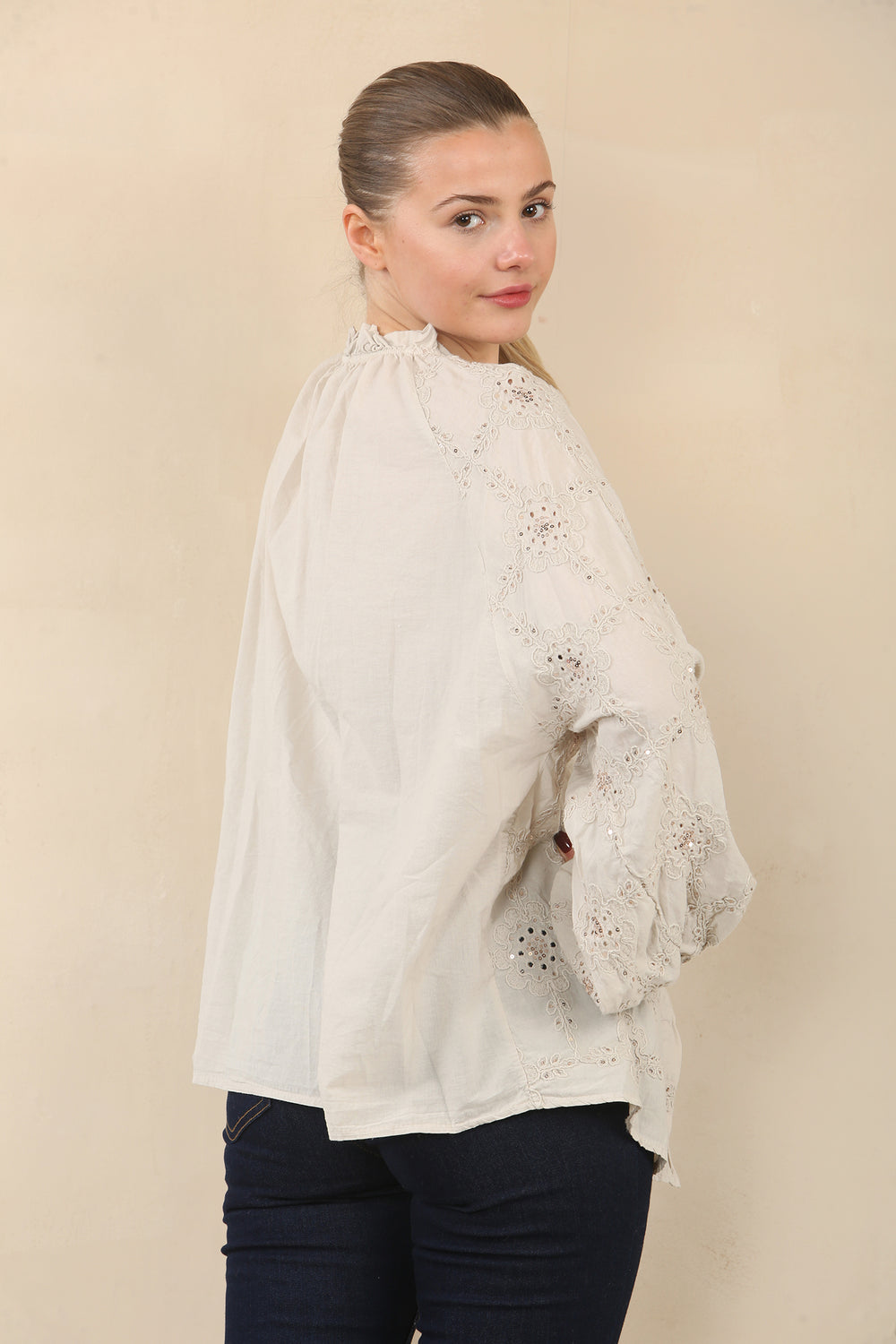 EMBROIDERED SEQUIN SHIRT (15089451860352)