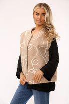 EMBROIDERED THREAD DETAIL WAIST COAT (15334330302848)