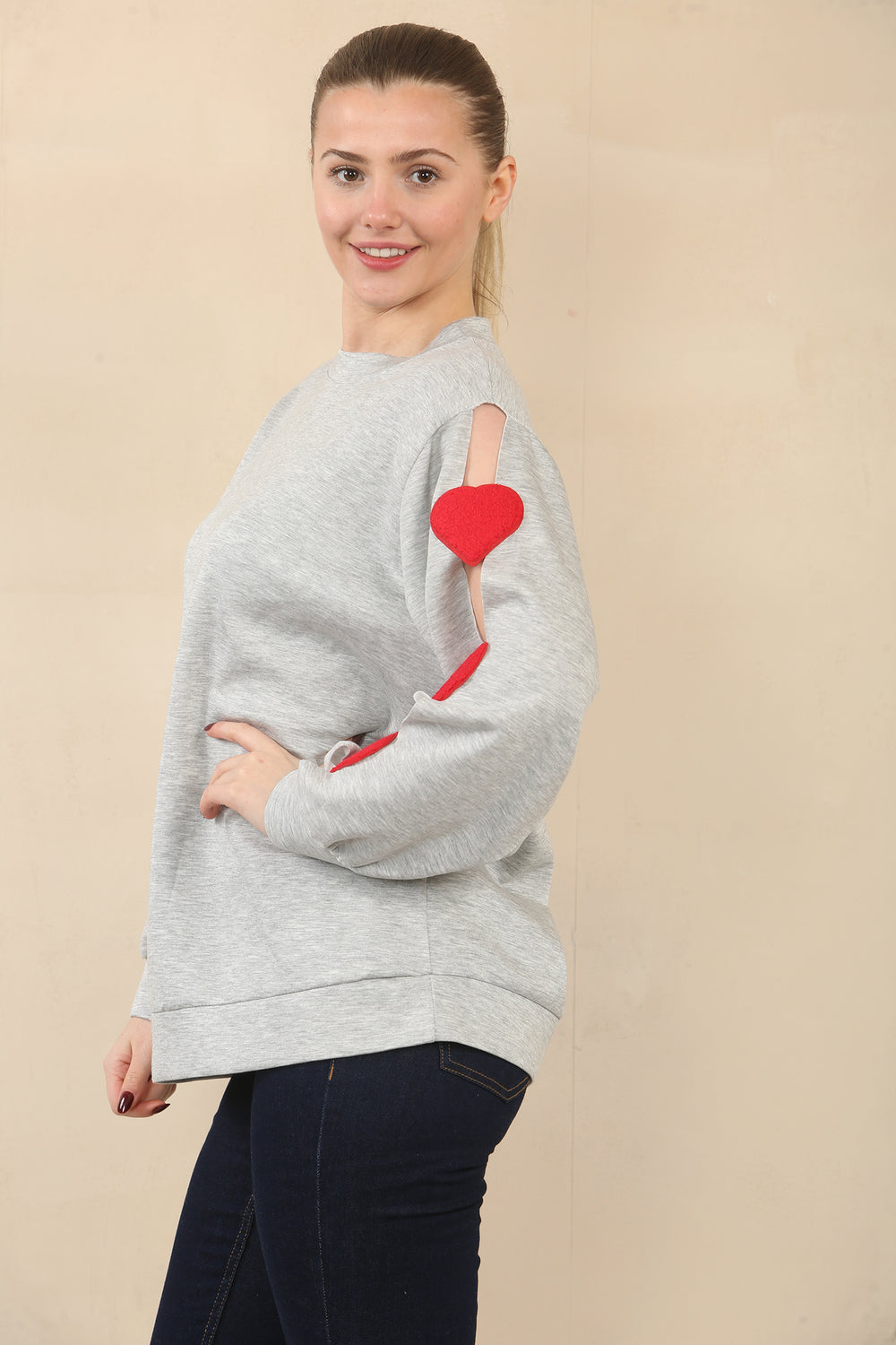 HEART PATCH SLEEVE SWEET (15089454645632)