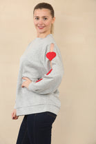 HEART PATCH SLEEVE SWEET (15089454645632)