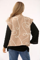 EMBROIDERED THREAD DETAIL WAIST COAT (15334330302848)