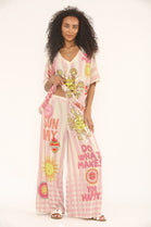 PRINTED LUREX TROUSERS (Copy) (15273909420416)