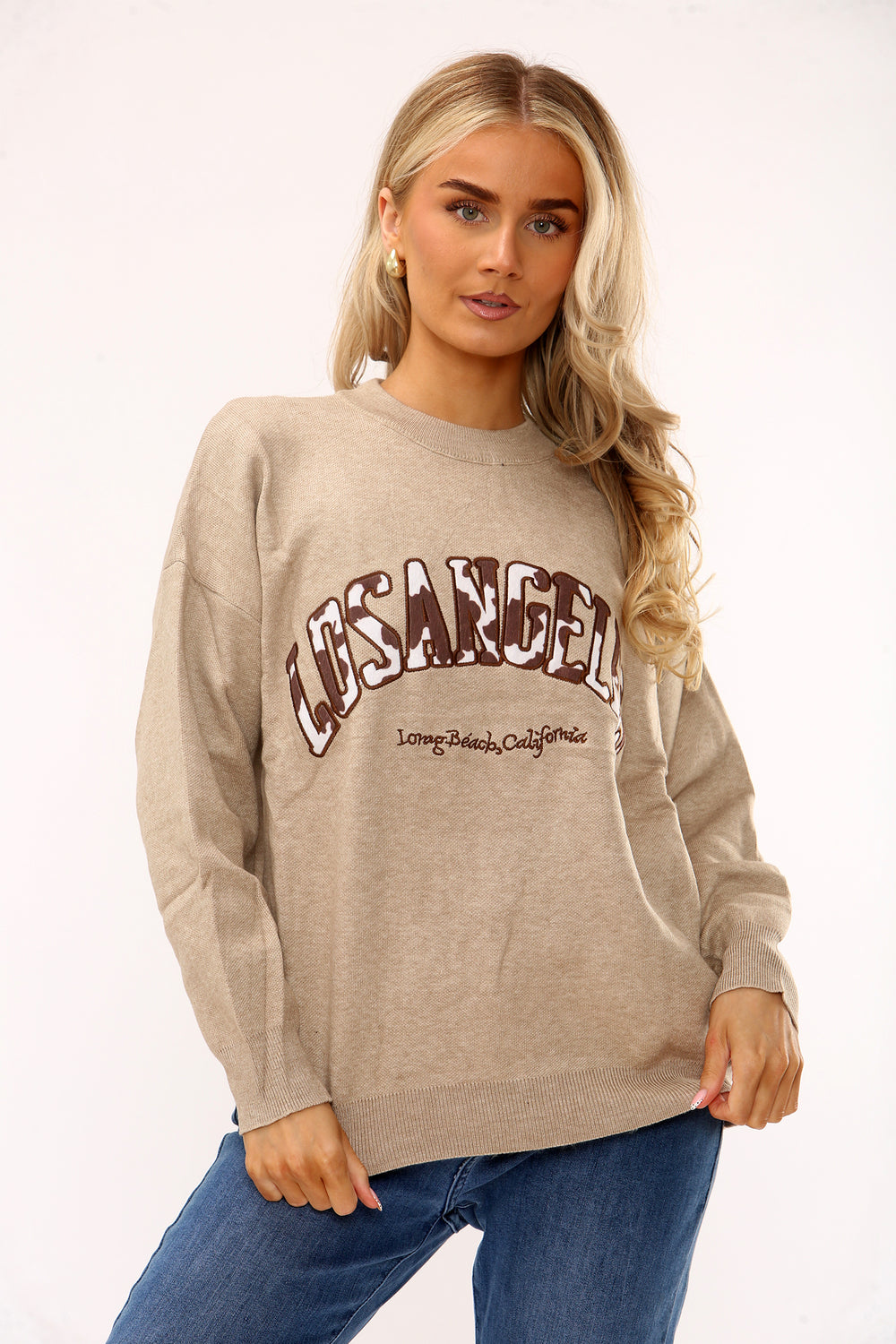 TEXTURED LA SLOGAN JUMPER (15334202835328)