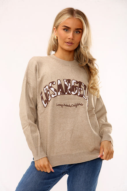 TEXTURED LA SLOGAN JUMPER (15334202835328)