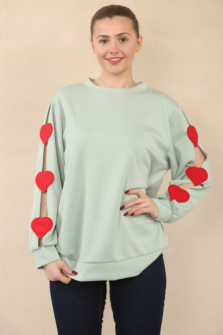 HEART PATCH SLEEVE SWEET (15089455497600)