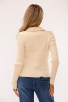COLLAR EMBELLISHED ZIP DETAIL JUMPER (15339302748544)