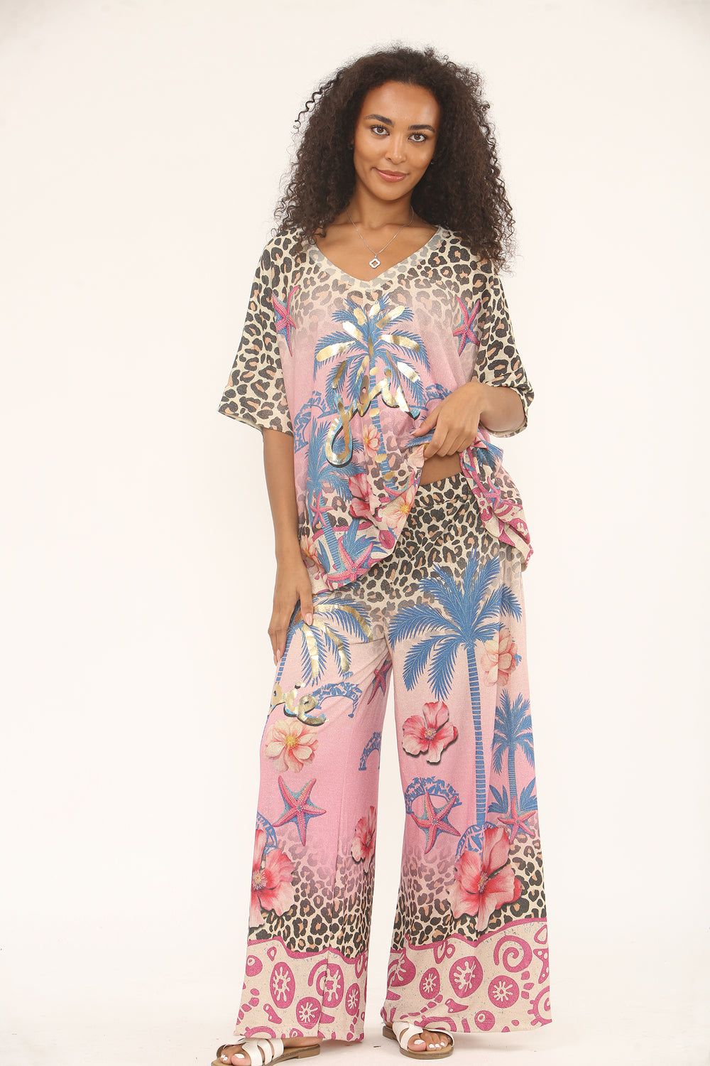 AVA PRINTED LUREX TROUSERS (15273931899264)
