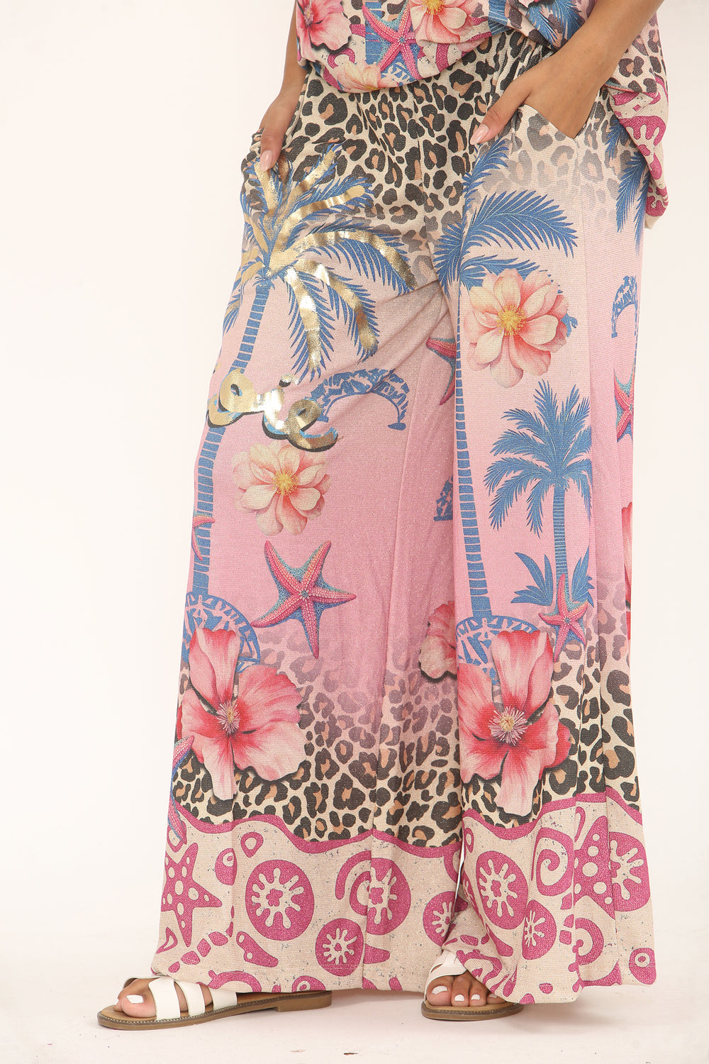 AVA PRINTED LUREX TROUSERS (15273931899264)