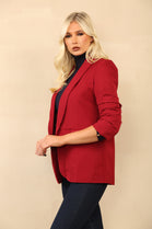 BASIC PLUS SIZE  SLEEVED BLAZER (14668969804160) (15311553724800)