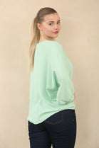 FRONT TIE OVERSIZED BLOUSE (15089485382016) (15099859075456)
