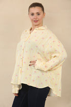 CHEESE CLOTH HEART OVERSIZED SHIRT (15089516052864)
