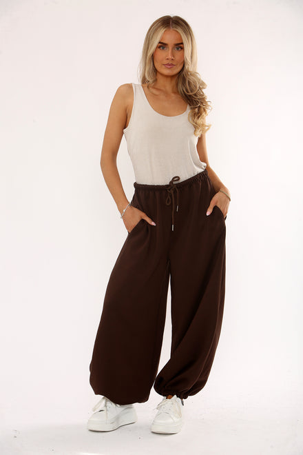 ELASTICATED WIDE LEG TROUSER (15339316871552) (15349697479040)