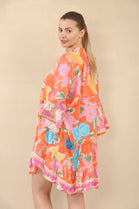 PRINTED BUTTON SMOCK DRESS (15089501995392)