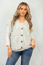 CAP SLEEVE GOLD BUTTON CARDIGAN (15091799327104)