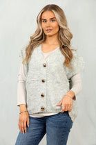 CAP SLEEVE GOLD BUTTON CARDIGAN (15091799327104)