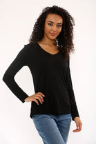 BASIC LONG SLEEVE V-NECK VEST (15351250157952)