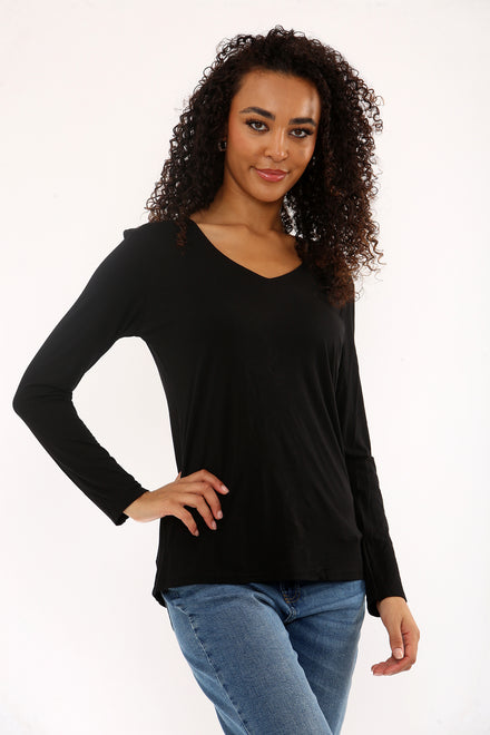 BASIC LONG SLEEVE V-NECK VEST (15351250157952)