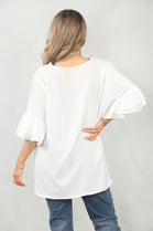 FRILL SLEEVE OVERSIZED TOP (15091770786176)