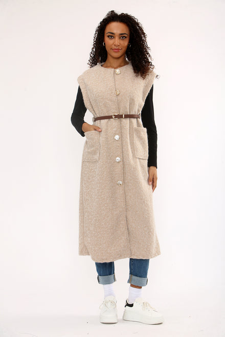 BELTED GOLD BUTTON WAIST COAT (15351257399680)