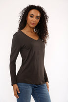 BASIC LONG SLEEVE V-NECK VEST (15351250878848)