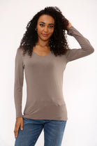 BASIC LONG SLEEVE V-NECK VEST (15351248814464)