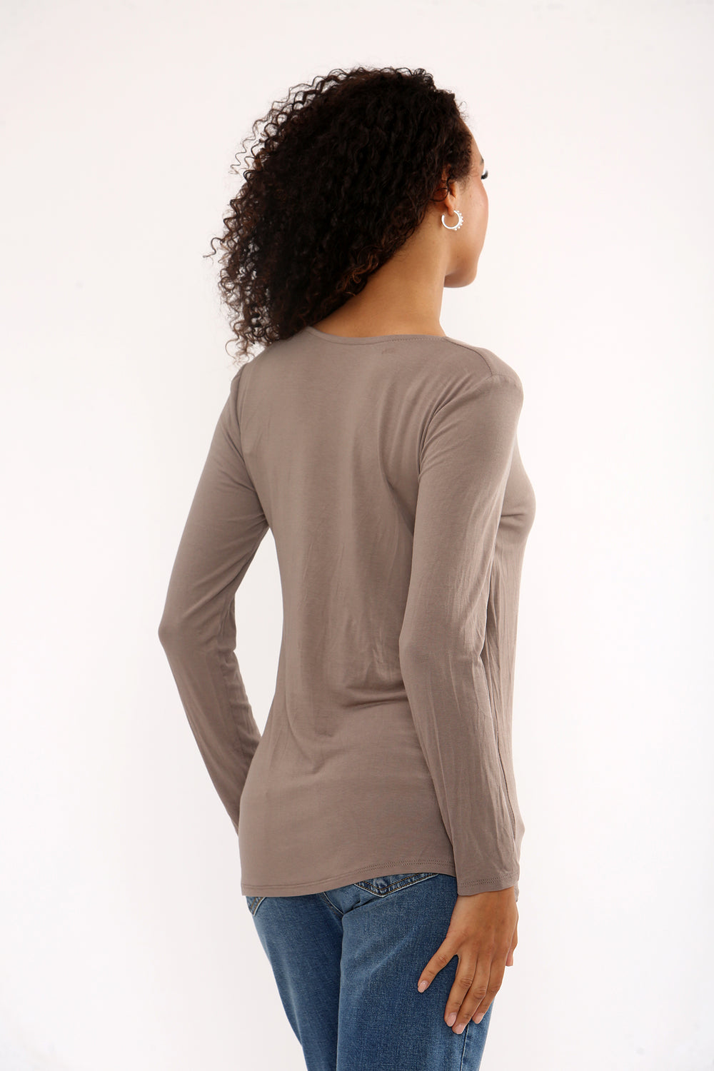 BASIC LONG SLEEVE V-NECK VEST (15351248814464)
