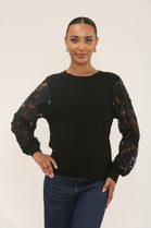 FLORAL LACE SLEEVE JUMPER (15287583113600)