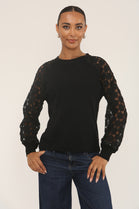 FLORAL SMALL PATTERN SLEEVE JUMPER (15297325498752)