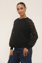 FLORAL SMALL PATTERN SLEEVE JUMPER (15297325498752)