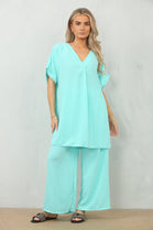 CAP SLEEVE V-NECK LOUNGEWEAR (15121765532032)