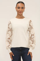 FLORAL LACE SLEEVE JUMPER (15287629971840)