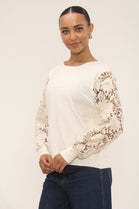 FLORAL LACE SLEEVE JUMPER (15287629971840)