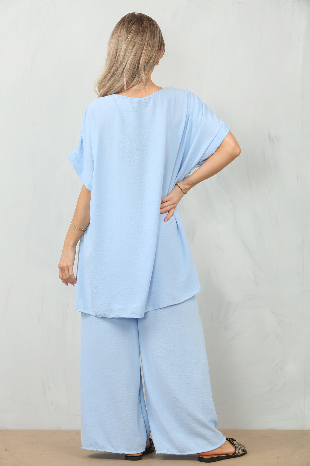 CAP SLEEVE V-NECK LOUNGEWEAR (15121763074432)